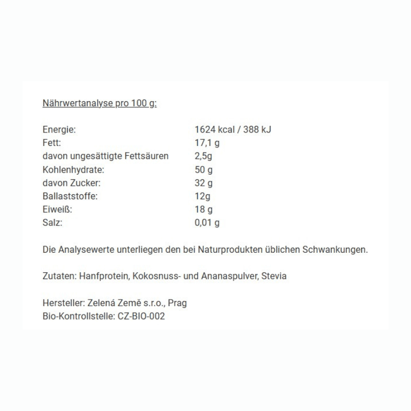 Bio Hanfprotein Riegel mit Cashew 40g